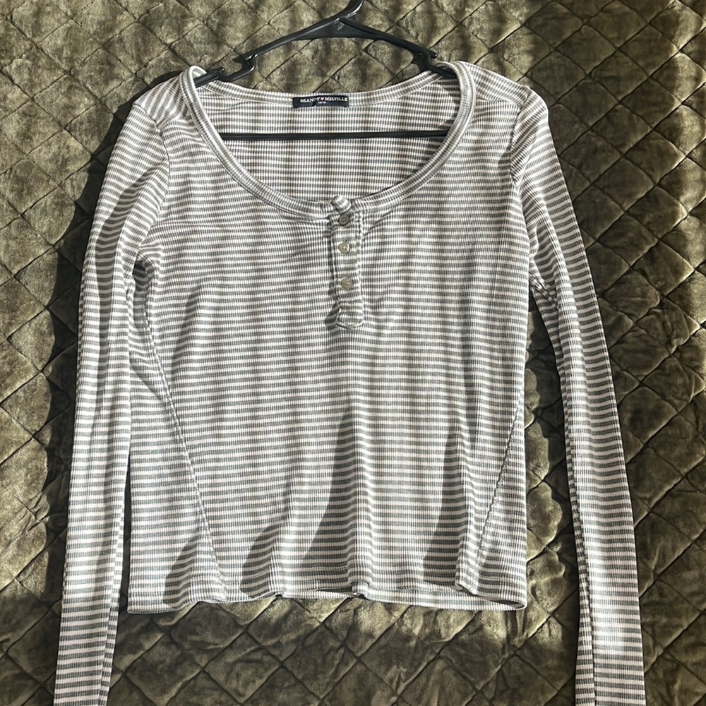 Brandy Melville striped long sleeve shirt in size S.